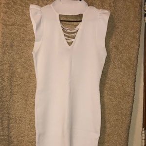 Lace up sweater dress